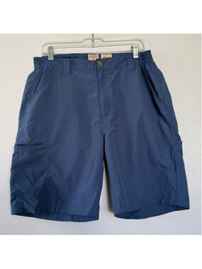 RedHead Co Hiking Shorts Mens 36x9 Blue Nylon Cargo Pockets Outdoor Lightweight